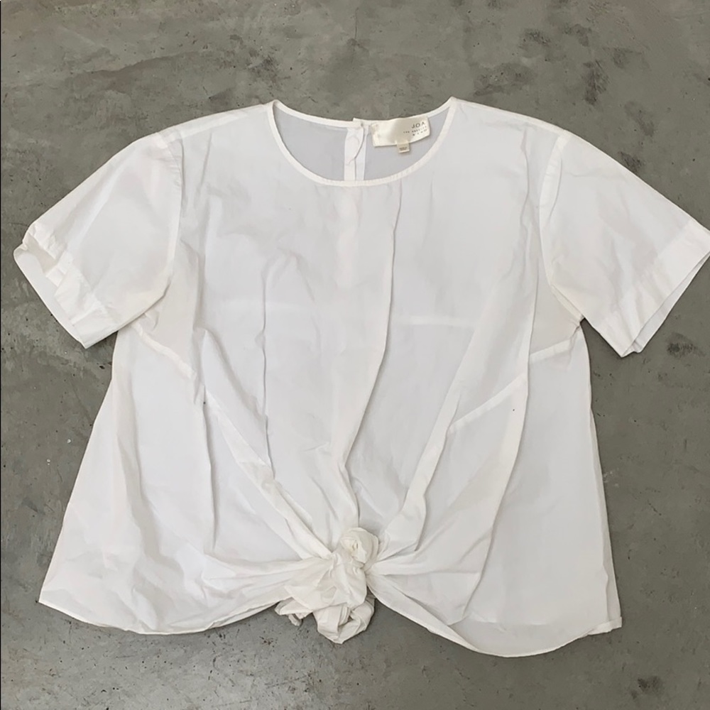 Tie front button back top